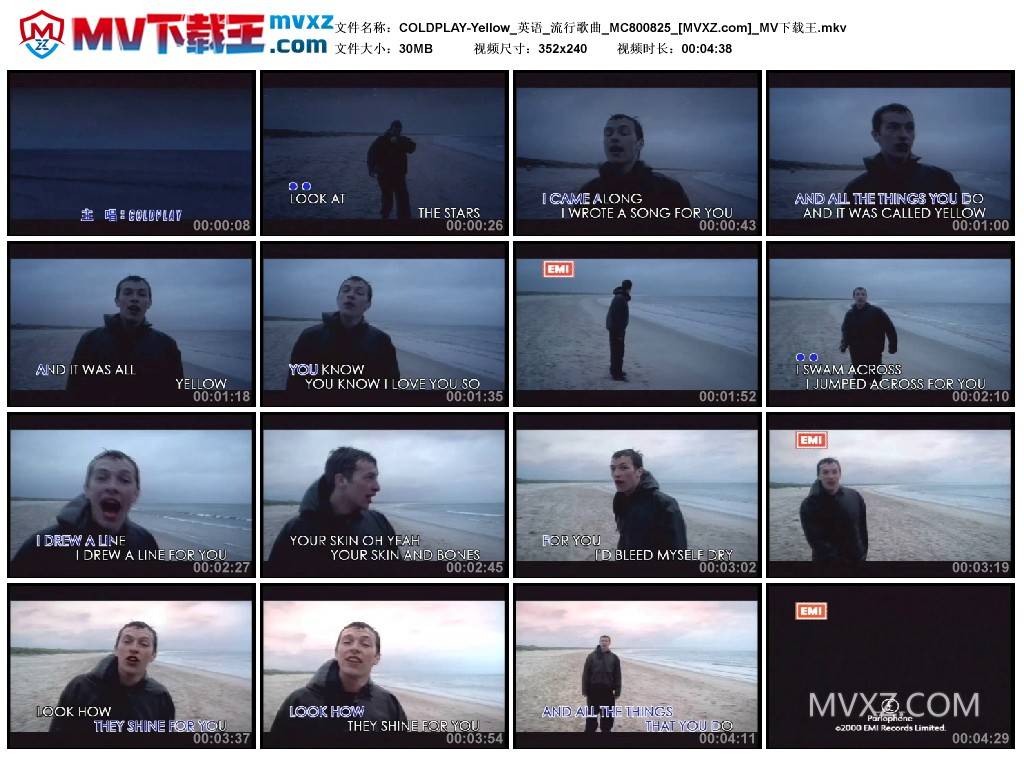 COLDPLAY-Yellow_英语_流行歌曲_MC800825